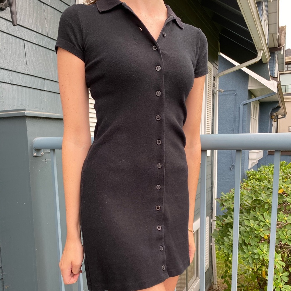 Brandy Melville Black Polo Dress